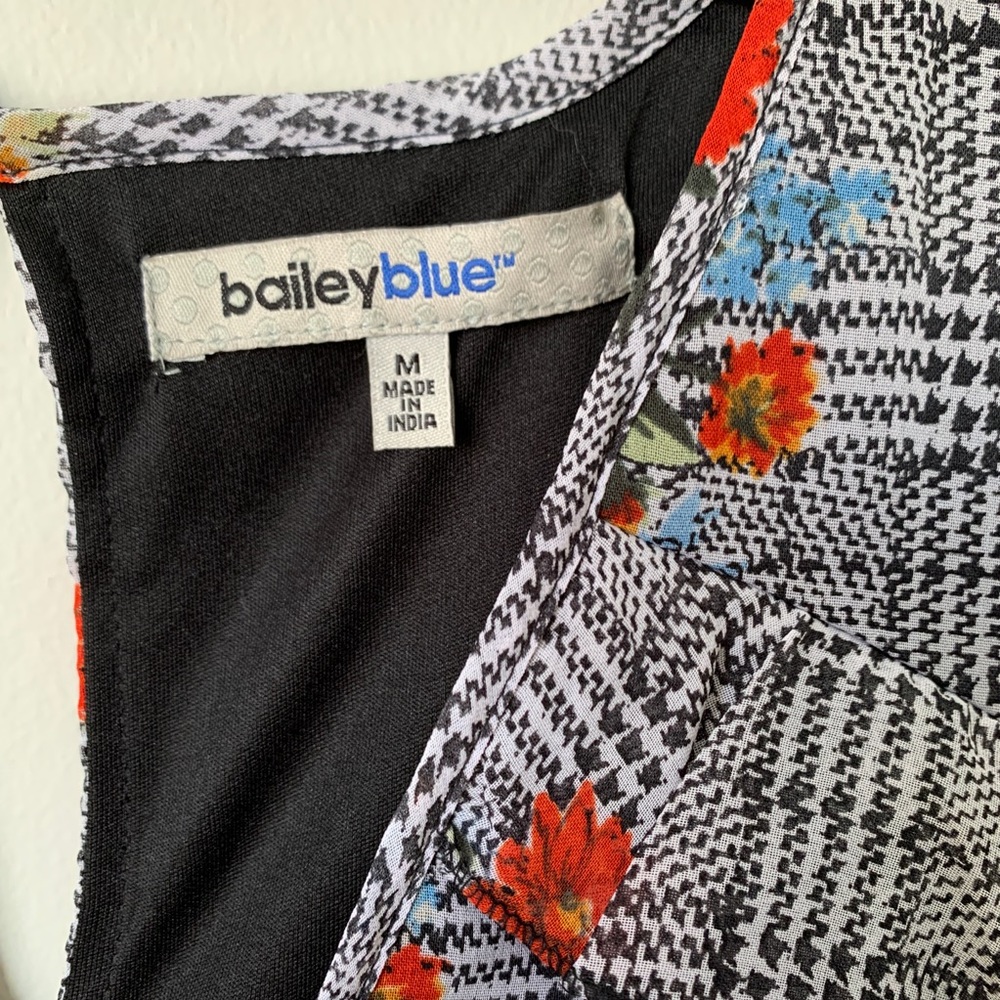 Bailey Blue (Nordstrom) Plaid Floral Dress - Picture 2 of 6